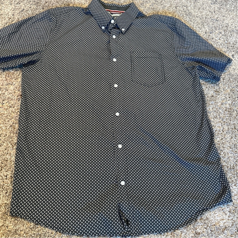 Cody James Men's Black Patterned Short Sleeve Shirt Sz Medium